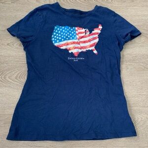 Faded Glory Dark Blue American Flag T-Shirt Size L